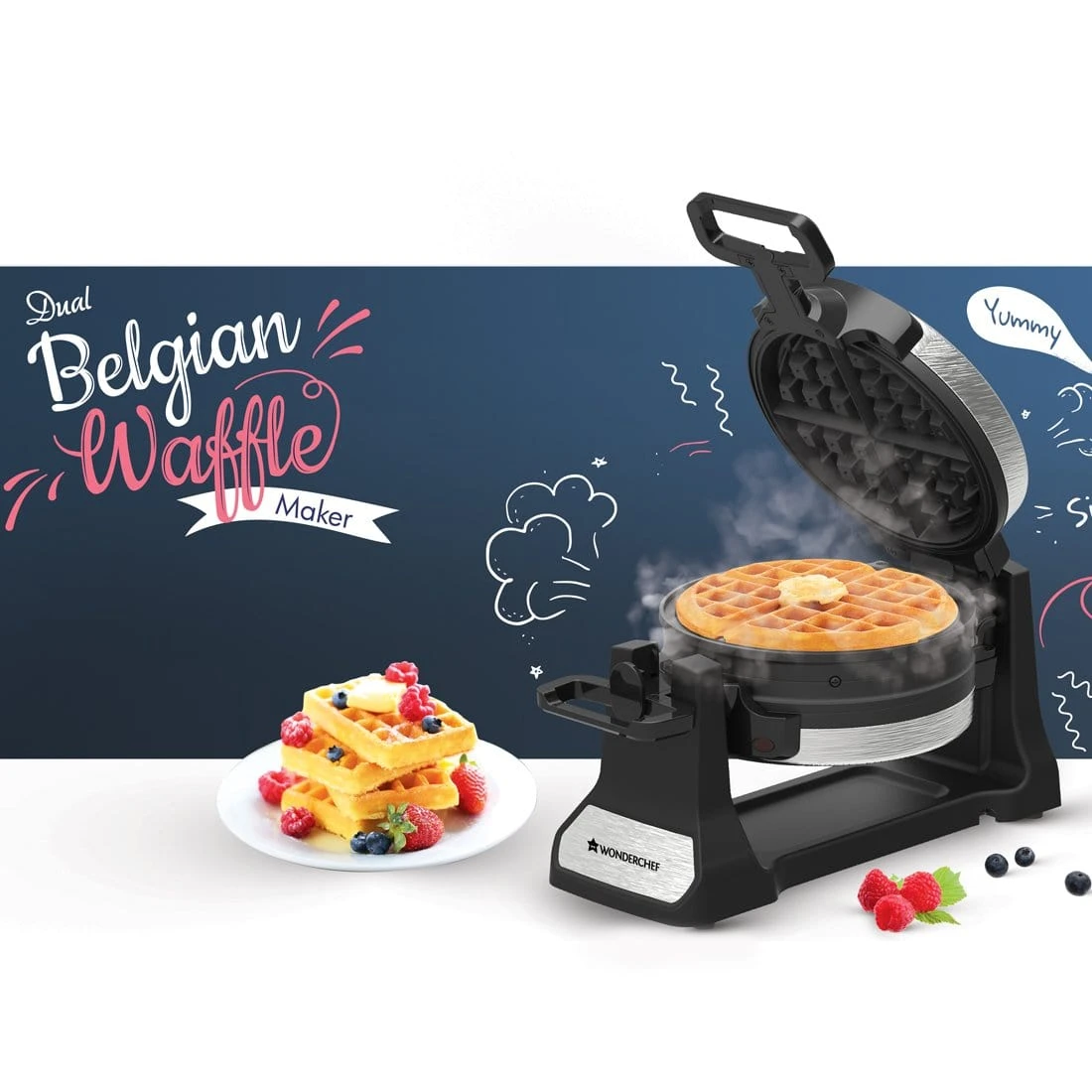 WONDERCHEF BELGIAN WAFFLE MAKER